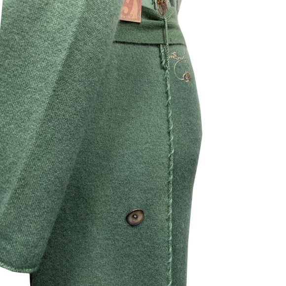 Raw7 Cashmere Coat "Guitar" - Green - Picture 8 of 11